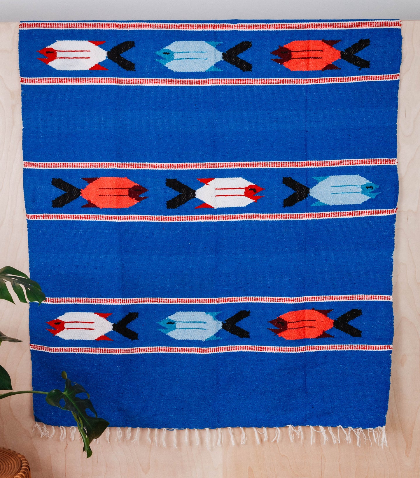 Pescado Design Mexican Blankets - Royal Blue