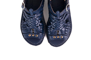 SIDREY Women's Pihuamo Mexican Huarache Sandals - Blue