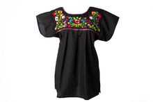 Load image into Gallery viewer, SIDREY Mexican Embroidered Pueblo Blouse - Black