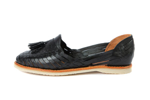 SIDREY Tassel Style Huarache Sandals - Black