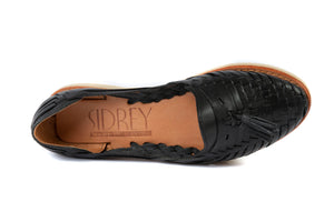 SIDREY Tassel Style Huarache Sandals - Black