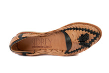Load image into Gallery viewer, SIDREY Tassel Style Huarache Sandals - Black/Tan