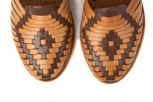 SIDREY Catrina Style Mexican Sandals - Brown/Tan