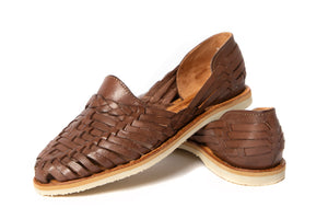 SIDREY Colonial Style Huarache Sandals - Brown