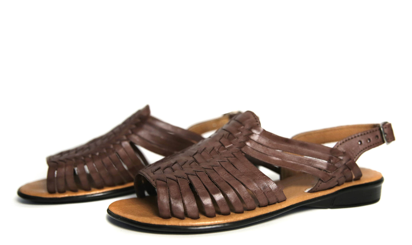 SIDREY Women's Mayo Mexican Huarache Sandals - Brown