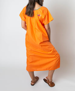 SIDREY Mexican Embroidered Pueblo Dress - Orange