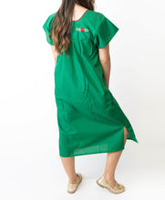 Load image into Gallery viewer, SIDREY Mexican Embroidered Pueblo Dress - Green