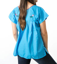 Load image into Gallery viewer, SIDREY Mexican Embroidered Pueblo Blouse - Turquoise