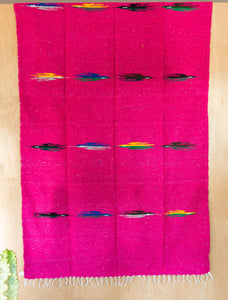 Pajaro Design Mexican Blankets - Fuchsia