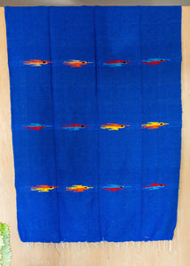 Pajaro Design Mexican Blankets - Royal Blue