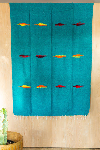 Pajaro Design Mexican Blankets - Teal