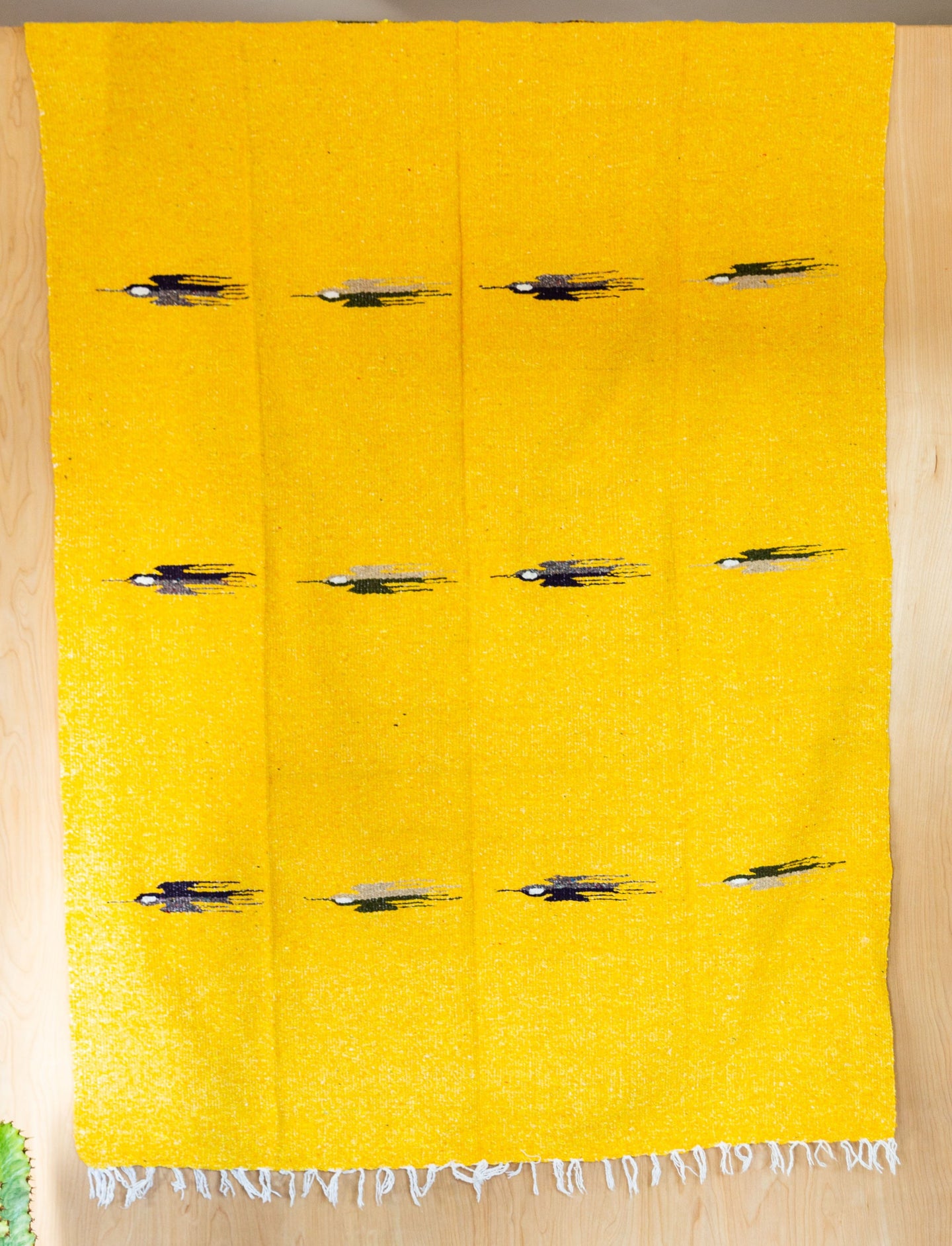 Pajaro Design Mexican Blankets - Yellow