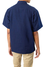 Load image into Gallery viewer, SIDREY Men&#39;s Mexican Guayabera Guayamisa Shirt - Navy Blue