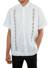 Load image into Gallery viewer, SIDREY Men&#39;s Mexican Guayabera Alegre Shirt - White