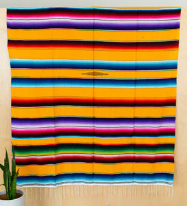 Serape Mexican Blankets - Multi Yellow