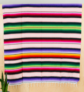 Serape Mexican Blankets - Multi Pink