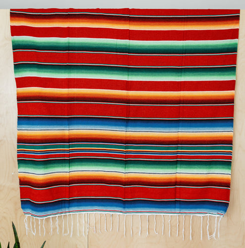 Serape Mexican Blankets - Multi Red