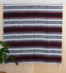 Traditional Mexican Blankets - Burgundy