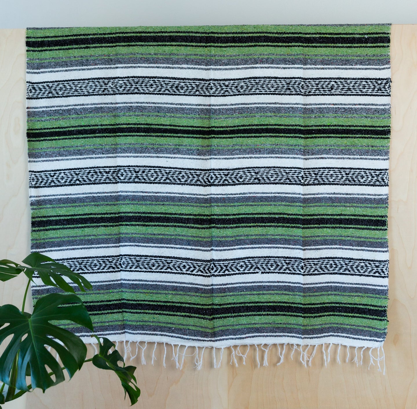 Traditional Mexican Blankets - Lime Green