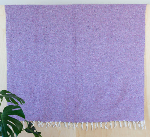 Solid Woven Color Mexican Blankets - Lavender