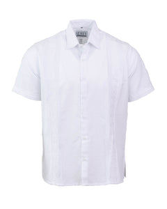 SIDREY Men's Mexican Guayabera Guayamisa Shirt - White