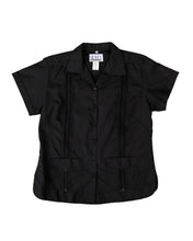 Load image into Gallery viewer, SIDREY Women&#39;s Mexican Guayabera Classic Shirt - Black