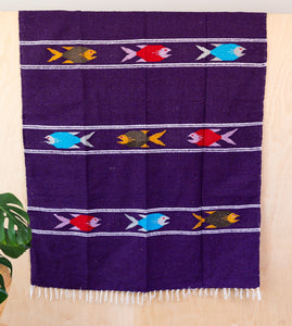 Pescado Design Mexican Blankets - Purple