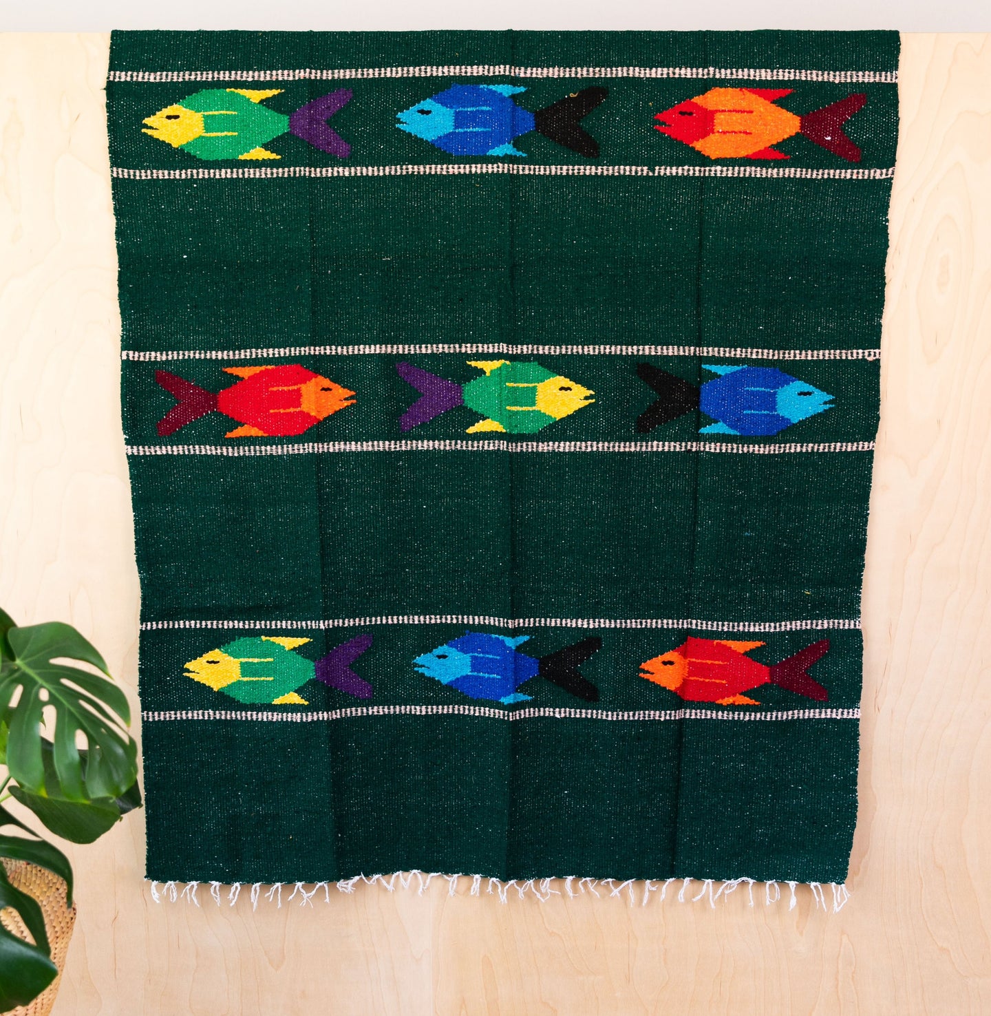 Pescado Design Mexican Blankets - Green