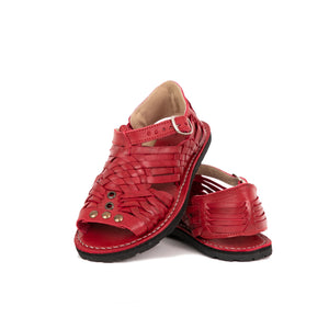 SIDREY Women's Pihuamo Mexican Huarache Sandals - Red