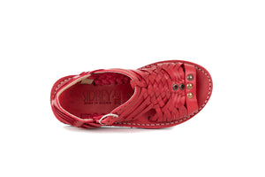 SIDREY Women's Pihuamo Mexican Huarache Sandals - Red