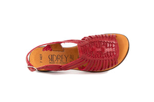 SIDREY Women's Mayo Mexican Huarache Sandals - Red