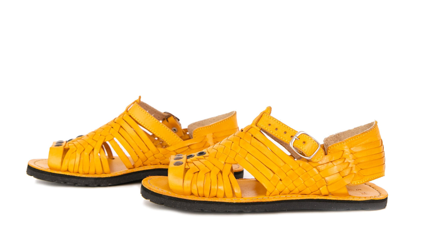 SIDREY Women's Pihuamo Mexican Huarache Sandals - Yellow