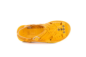 SIDREY Women's Pihuamo Mexican Huarache Sandals - Yellow