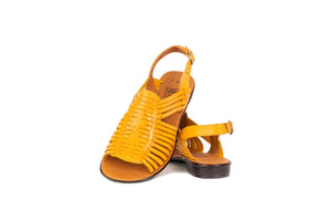 SIDREY Women's Mayo Mexican Huarache Sandals - Yellow
