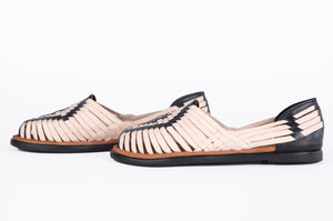 SIDREY Diamante Style Mexican Sandals - Black/Natural
