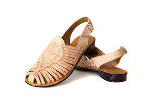 SIDREY Women's Closed Toe Mexican Huarache Sandals - Natural