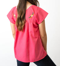 Load image into Gallery viewer, SIDREY Mexican Embroidered Pueblo Blouse - Pink
