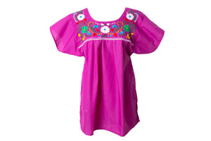 SIDREY Mexican Embroidered Pueblo Blouse - Magenta