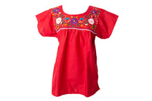 Load image into Gallery viewer, SIDREY Mexican Embroidered Pueblo Blouse - Red