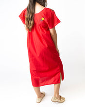 Load image into Gallery viewer, SIDREY Mexican Embroidered Pueblo Dress - Red