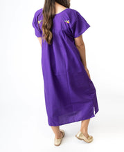Load image into Gallery viewer, SIDREY Mexican Embroidered Pueblo Dress - Purple