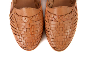 SIDREY Colonial Style Huarache Sandals - Tanned Natural