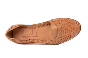 SIDREY Colonial Style Huarache Sandals - Tanned Natural