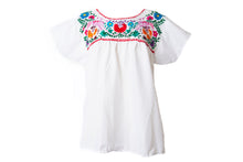 Load image into Gallery viewer, SIDREY Mexican Embroidered Pueblo Blouse - White